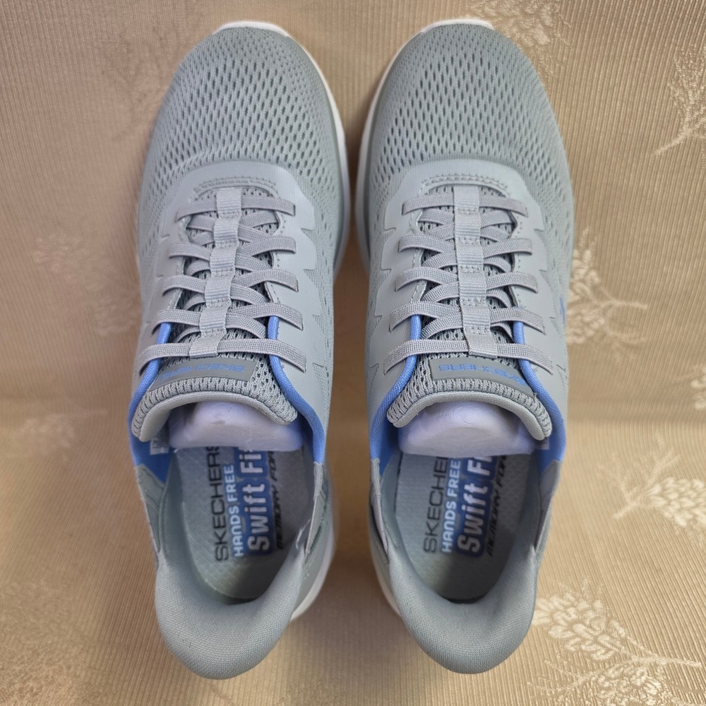 Skechers Hands Free Slip-ins Glide-Lite 2.0 Grey Blue Sneakers 179341 Womens 8 - Picture 5 of 7